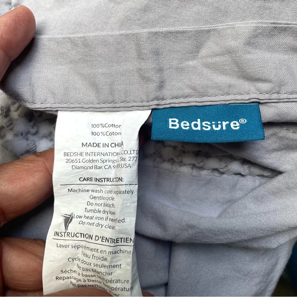 Bedsure Cotton Waffle Weave Duvet Cover Set Queen